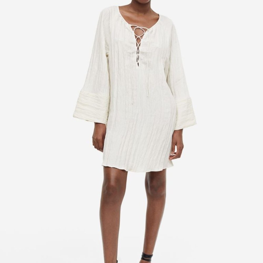 H&M Crinkled tunic dress Sz S